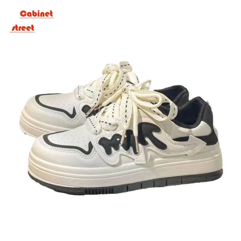 2024 New Fashion Campus Casual Women Vulcanized Flat Shoes High Value Woman Sneakers Student Platform Pumps Female Basket Femme