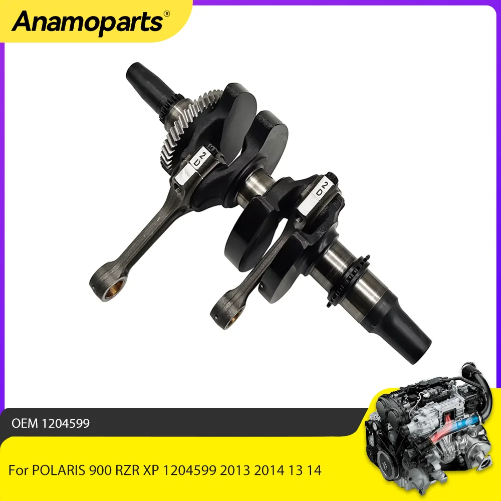 Motor Parts CRANKSHAFT W/Connecting Rod New For POLARIS 900 RZR XP 1204599 2013 2014 13 14  1204599