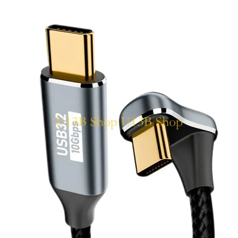 U13B PD100W USB C vers USB C Cable Cordon données rapide 10 Gbit / s pour les tablettes d'ordinateurs portables