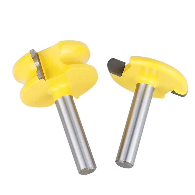 2 pcs 8mm Shank Canoe Flute and Bead Router Bit Set Wood Tenon Cutter T Slot Milling Cutter for Woodworking Tools