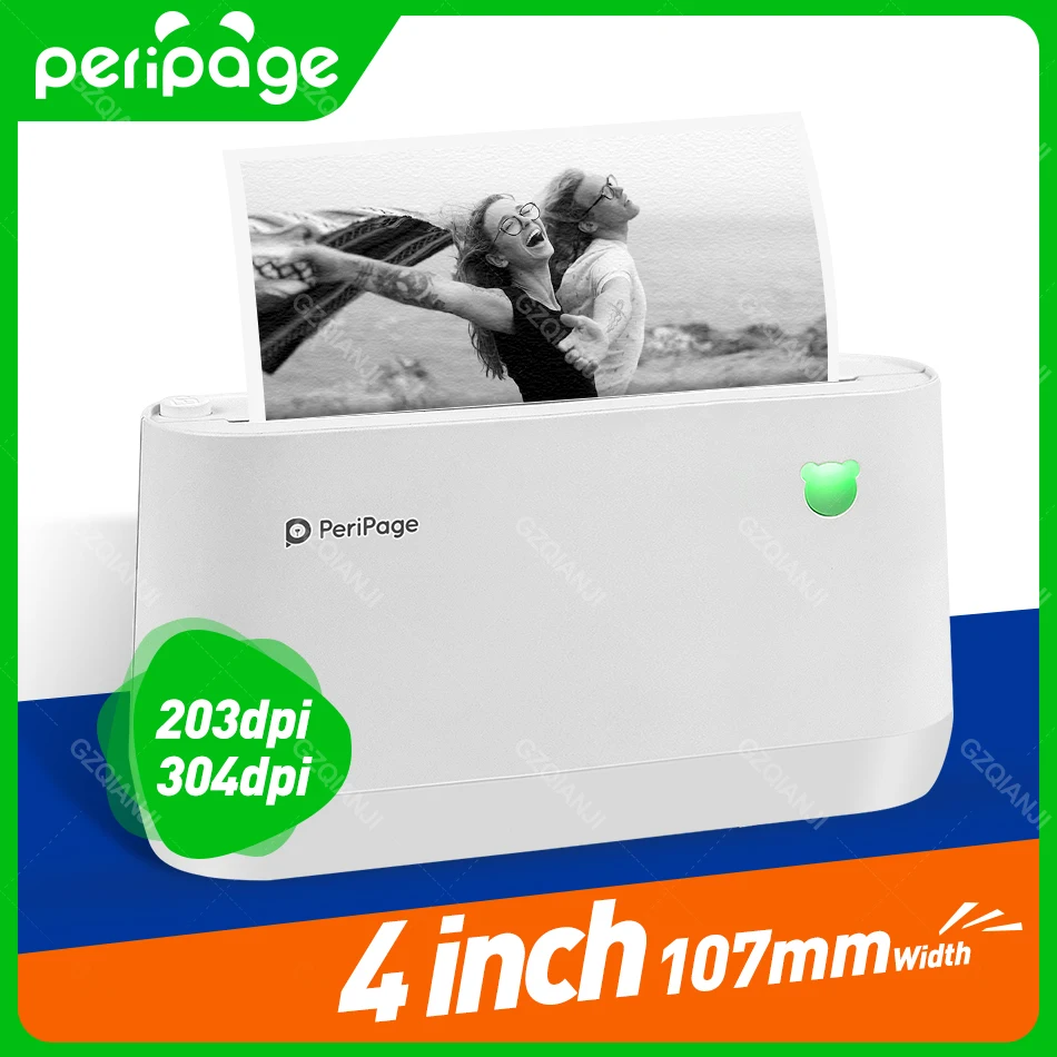 

PeriPage A9(s) Max 4" Portable Thermal Bluetooth Printer Thermal Photo Label Receipt Sticker Mini Printer 107mm