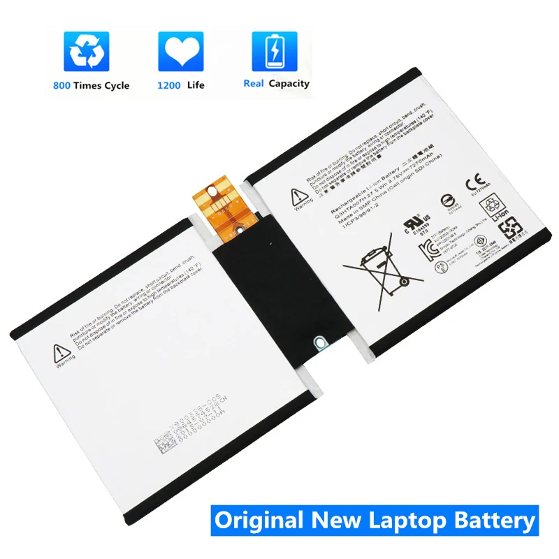 

CSBD New G3HTA004H G3HTA007H Laptop Battery For Microsoft Surface 3 1645 Tablet PC 2in1 Series G3HTA003H 3.78V 27.5WH/7270mAh