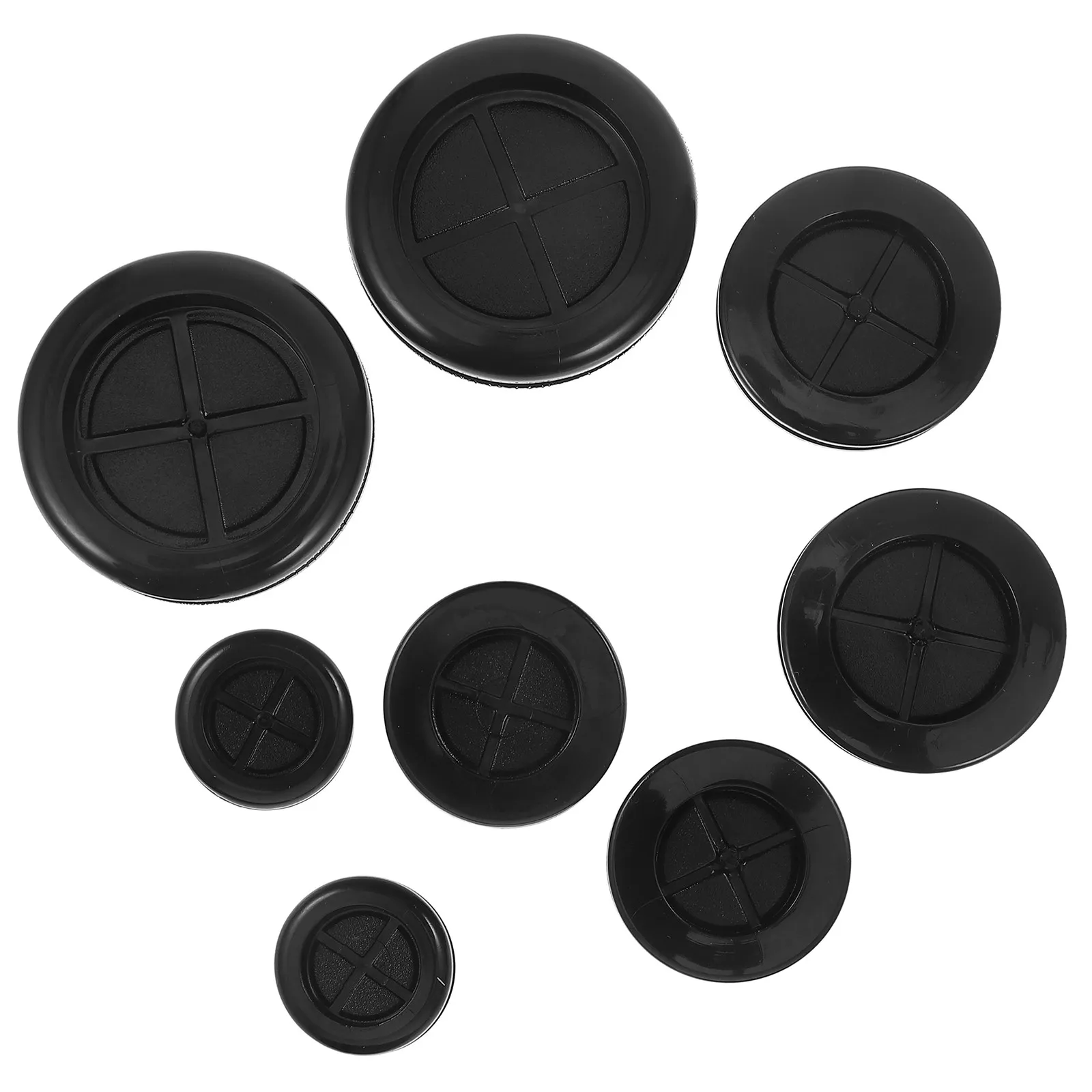 8Pcs Rubber Grommet Kit Double Sided Wire Grommet for Cable Protection Hole Plug Gasket Automotive Electrical Wiring Sealing