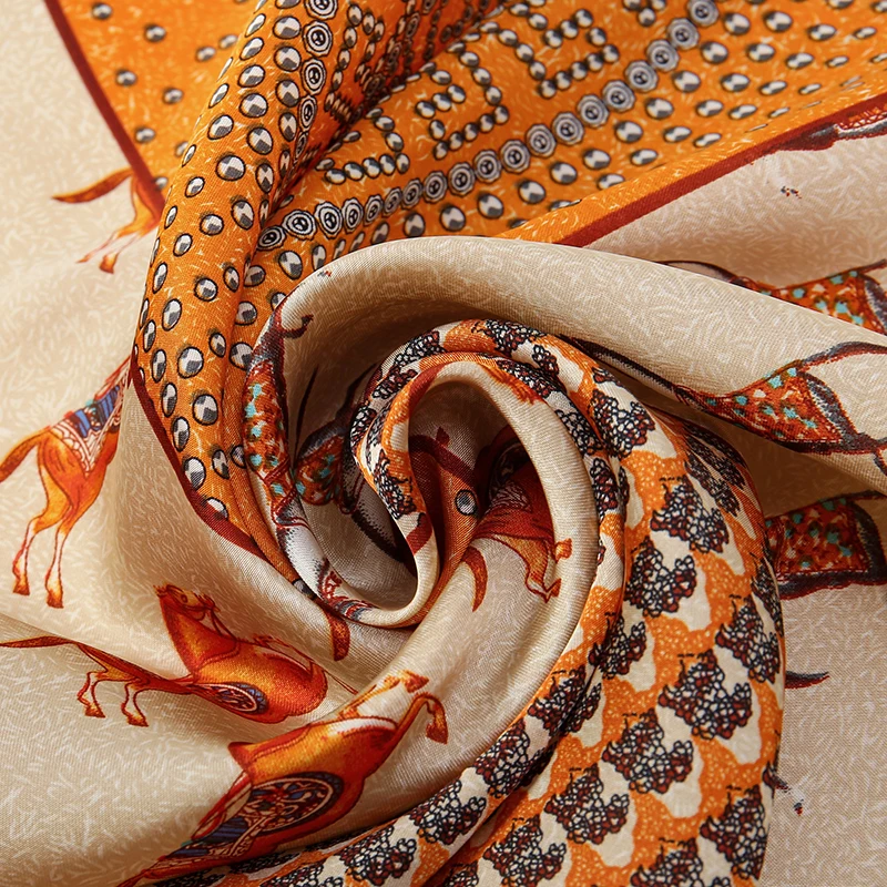 70*70 cm Piazza Sciarpe di seta Donne Scialli Hijab Abaya Velo da donna Turbante islamico Femme Sciarpa per la testa Foulard Bandana Spiaggia Pareo 2025