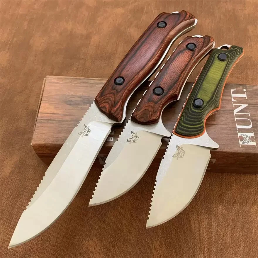 3 Styles BM 15002 15017 Fixed Blade Knife S30V Blade G10/Wood Handles Hidden Canyon Hunter Pocket Tactical EDC Military Knives