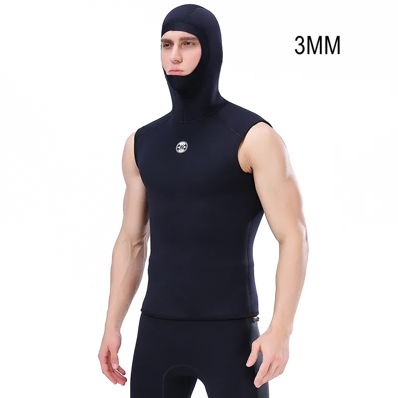 

3MM Neoprene Diving Vest Hood Sleeveless Surfing Wetsuit Scuba Snorkeling Spearfishing Swim Pants Kayaking Drifting Trunks