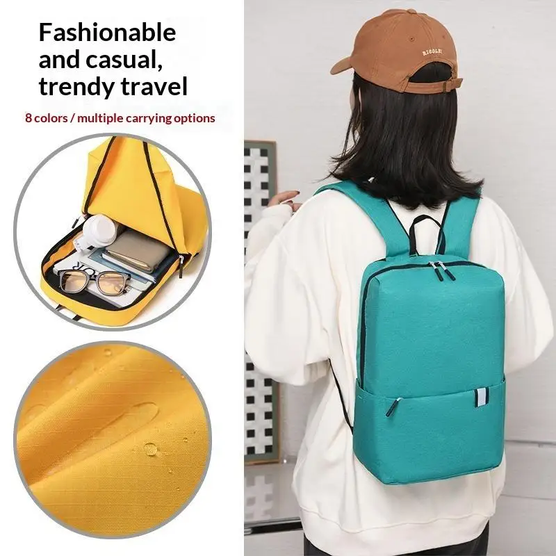For School Travel Hiking Daily Use Lightweight Oxford Cloth Casual Backpack Water Resistant Fabric Large Storage