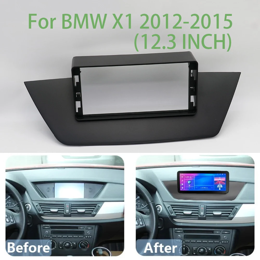 

Для BMW X1 2012-2015 12,3-дюймовый автомобильный рамочный адаптер, декодер Canbus Box, Android-радио, комплект панели для установки приборной панели