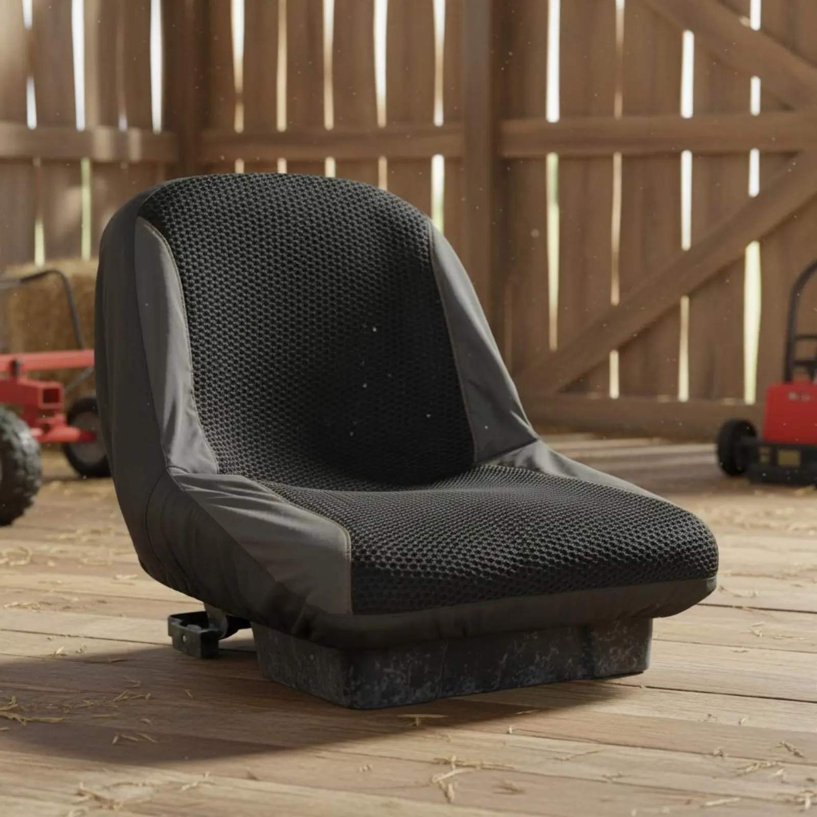 Lawn Mower Seat Cover Resistant Riding Mower Seat Cover Vehicle Accessory Easy Installation Cushioned for Outdoor