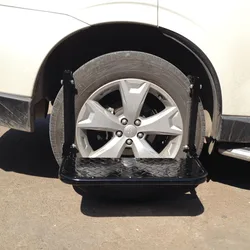 Car Protable Folding Stairs Tyre Mount Steps Ladder Heavy Duty For Camper Truck Universal Adjustable Wheel Tire Steps
