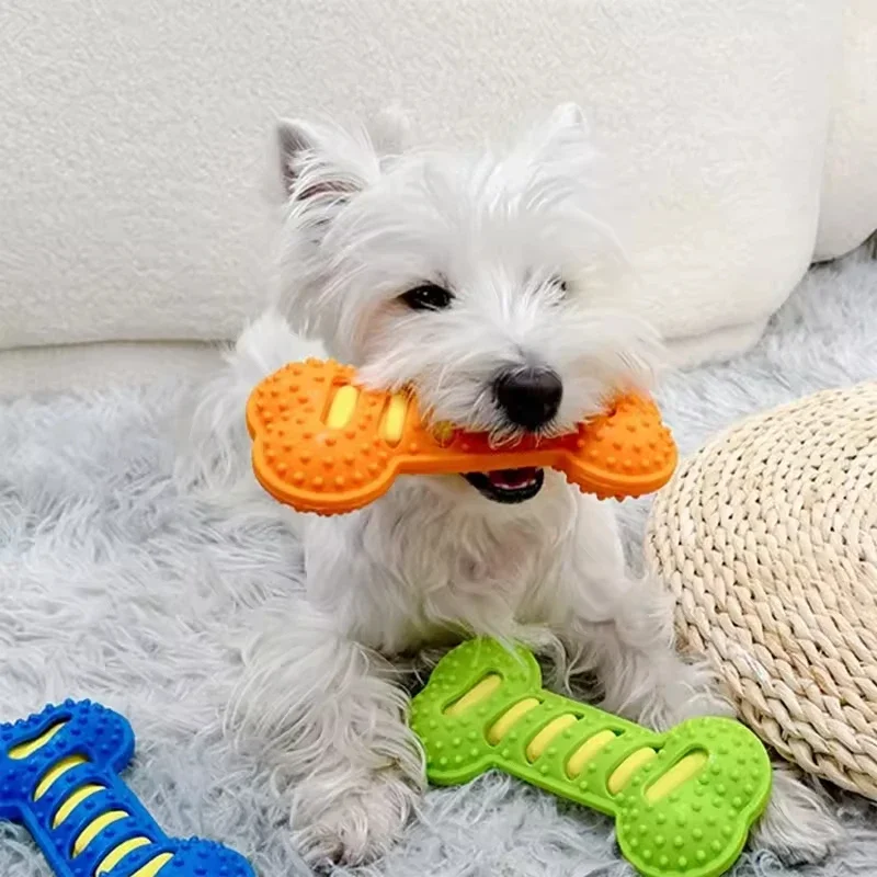 CANBOUN Pet Dog Toys Cat Puppy Sounding Toy Polka Squeaky Tooth Cleaning Ball TPR Training Pet Teeth Chewing Toy Thorn Balls Acc