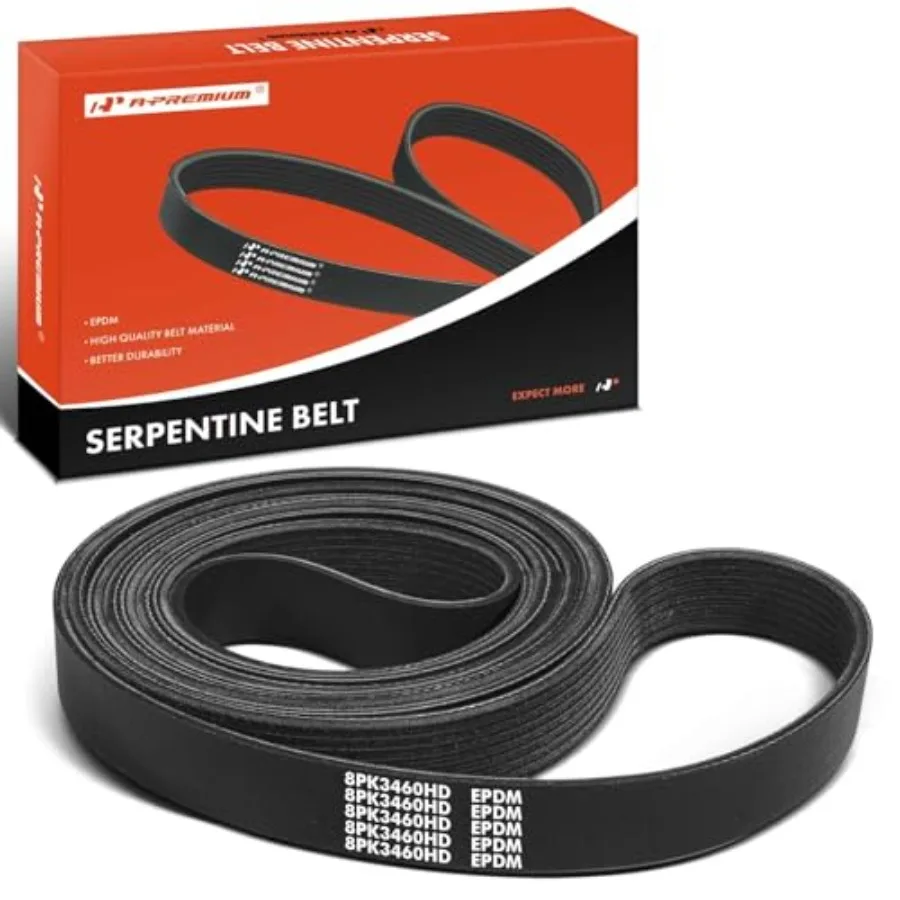 

Serpentine Belt 136.22 In Heavy-Duty For Ford E-350 Econoline Club Wagon 1998-2002 E-350 E-450 Super Duty 2004-2007 E-450 Econo