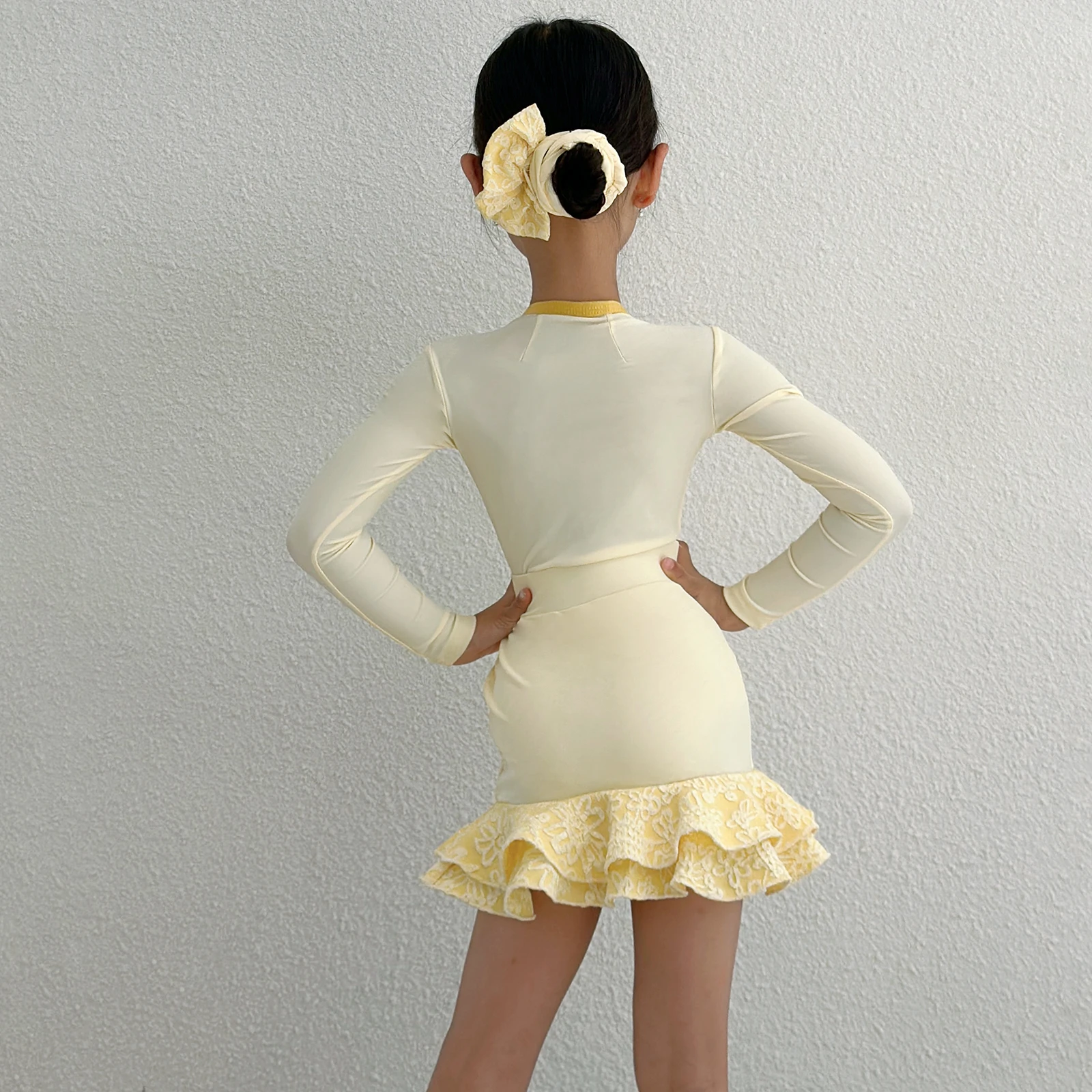 فستان رقص السالسا اللاتيني للفتيات فستان قاعة الرقص القياسي للأطفال ملابس رقص سامبا تانجو للفتيات فستان ممارسة اللاتينية