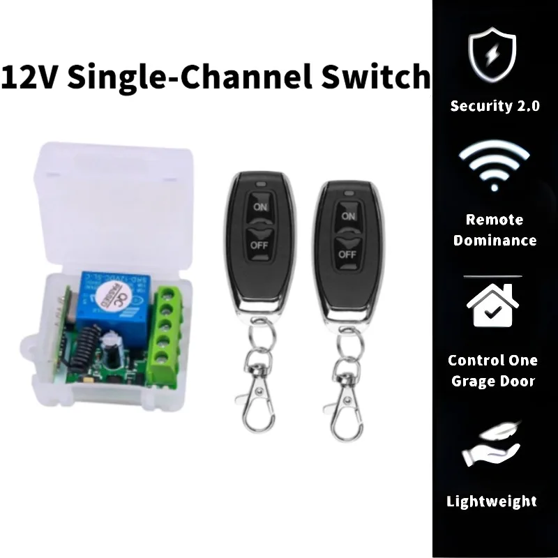 12V 10A relay receiver 433 Mhz universal wireless switch Led light door garage door remote opening and closing wireless remote c