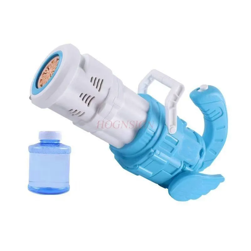 Full automatic angel bubble machine 10 hole bubble gun electric 10 hole light children's toys