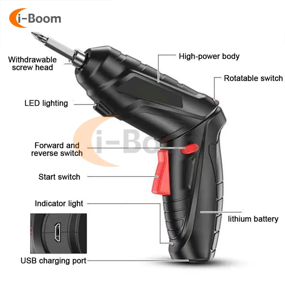 Electric Screwdriver Set Multifunction Electric Hammer Electric Drill USB Charging Precision Screwdriver Hand Tools