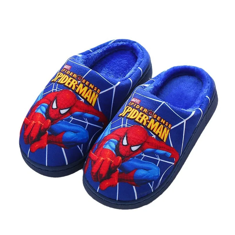 Cartoon Printed Spider-man Cotton Slippers for Children\'s Shoes Fashion New Style Warmth Autumn Winter Indoor Kids Boys Slipper