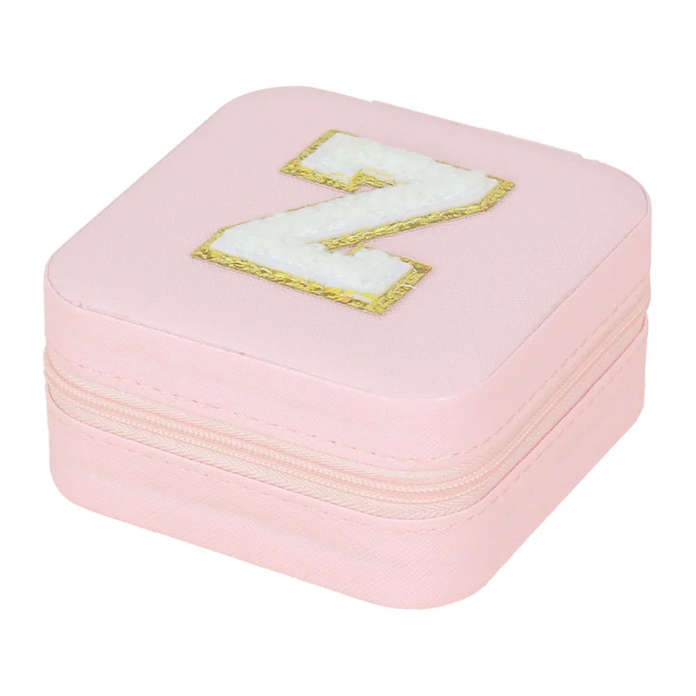 Jewelry Storage Box Fine Ring Earrings Organization Travel Jewelry Case Zipper Large Flap Boxes For Travelers Daily Use Jewelry