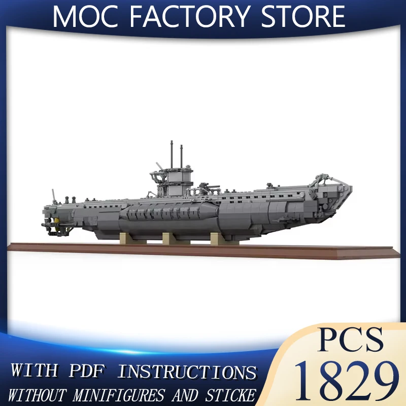 

New Moc building block warship model VIIC U-boat model module building block gift children's toy DIY assembly set