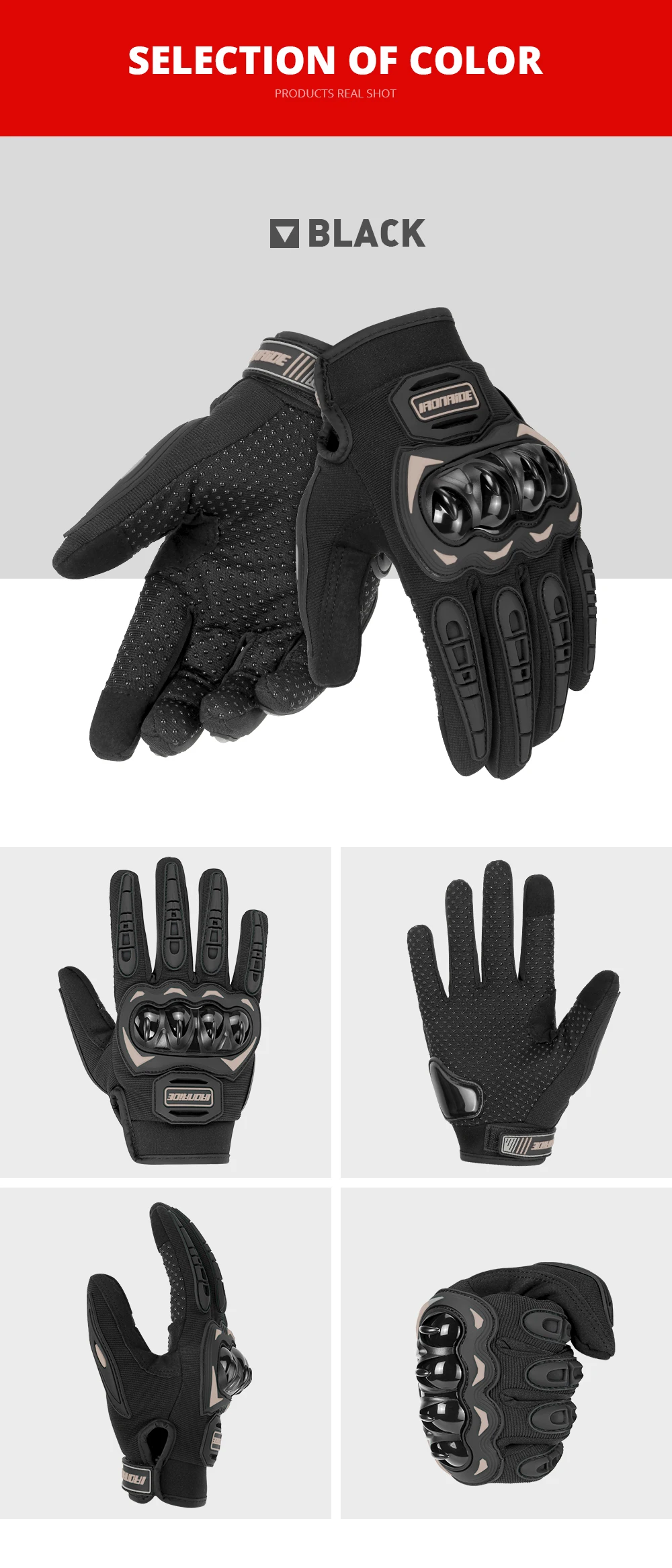 Motorrad Handschuhe Sommer Wasserdichte Touchscreen Voll Finger Handschuhe Schutz Anti-herbst Guantes Moto Nicht-slip Reiten Handschuhe – Detail 9