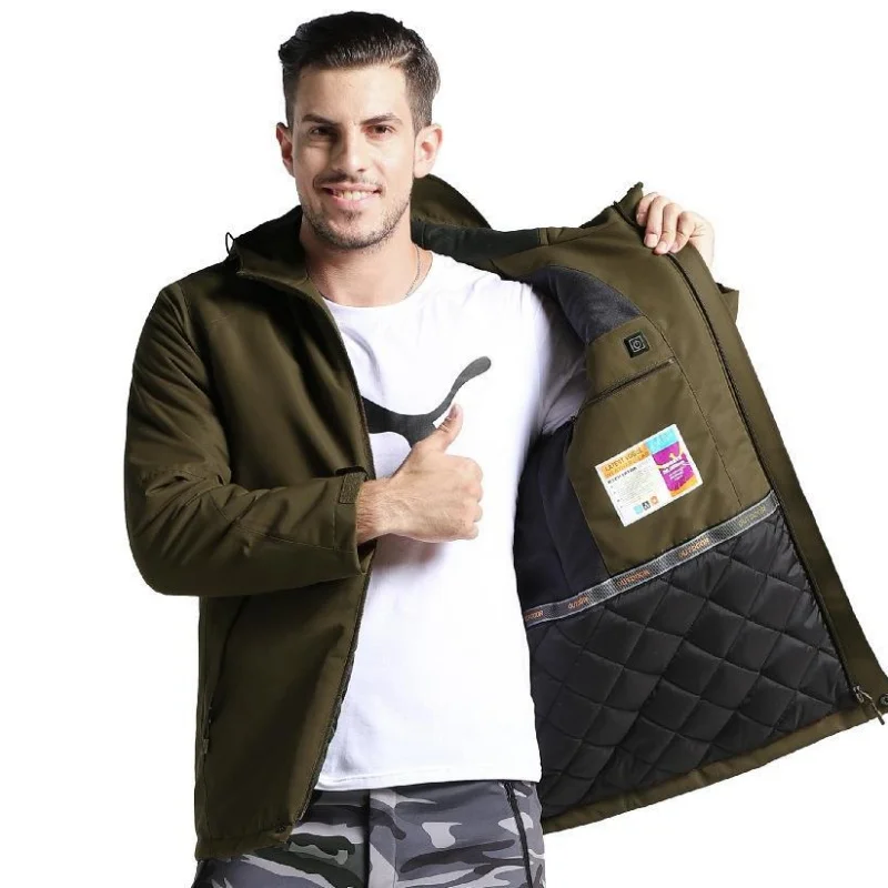 

Windproof Waterproof Self-Heating Ski Jacket Thermal Warm Hiking Outdoor Men Winter