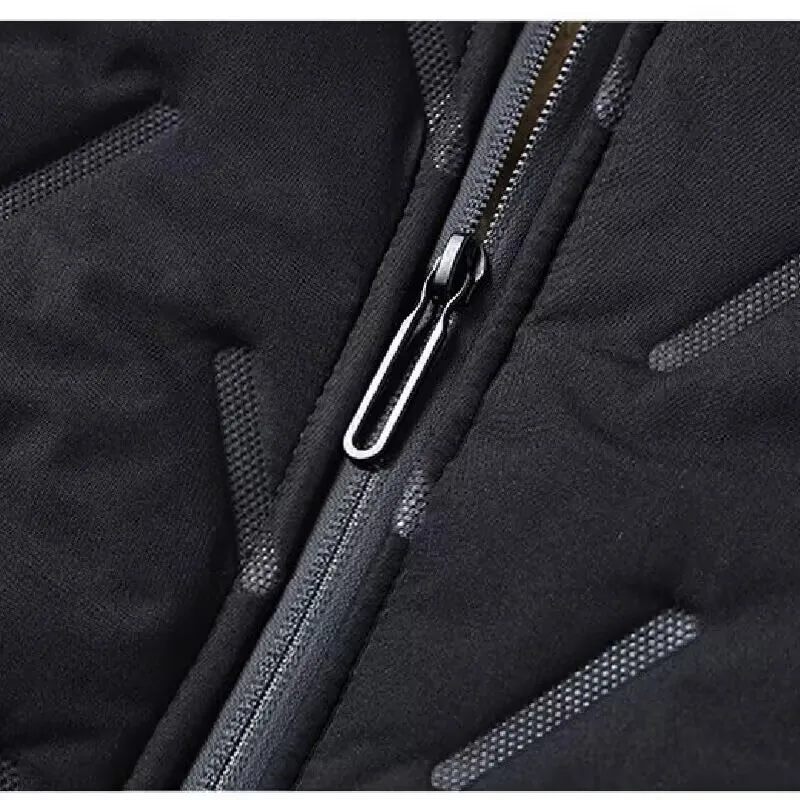 سترة رجالي مبطنة بالقطن بدون أكمام معطف رياضي وترفيهي نمط الشباب سترة لأزياء الشارع الشهير والراحة خفيفة الوزن