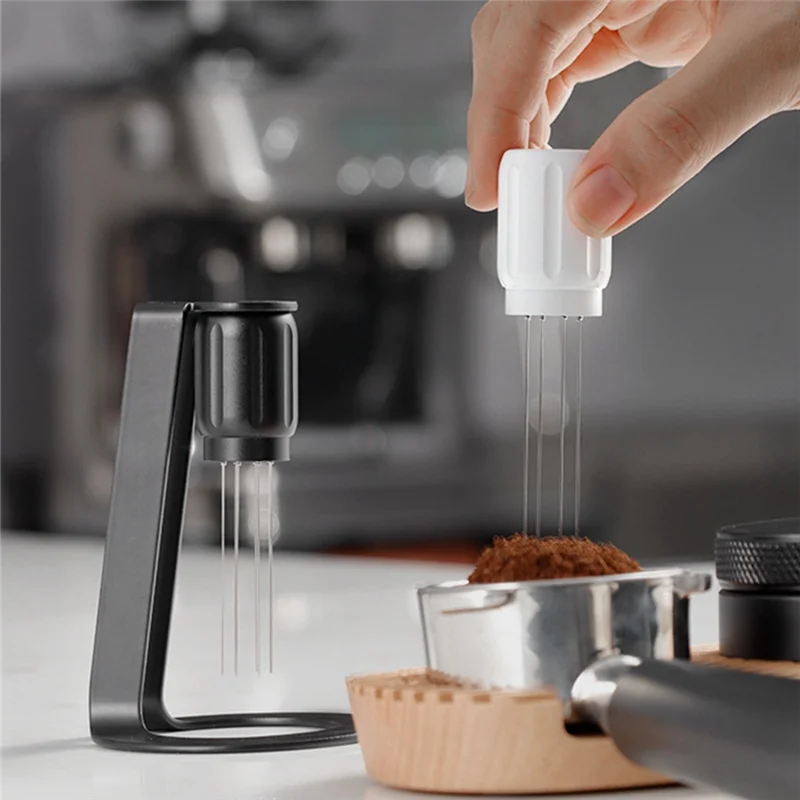 ABHU WDT Tool Magnetic Coffee Stirrer Distribution Tool Espresso Cloth Powder Stirrer Coffee Stirring Tool With Stand