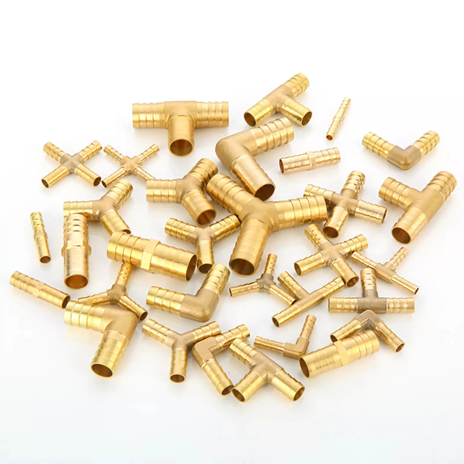 

1 ~ 20 шт. в ассортименте латунных фитингов для труб - 2/3/4-ходовой разъем для шлангов диаметром 6–19 мм и медных фитингов для водопроводных трубок с пагодами