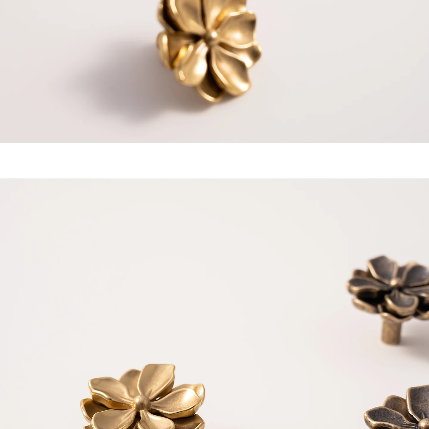 camellia brass cabinet knobs product detail 5