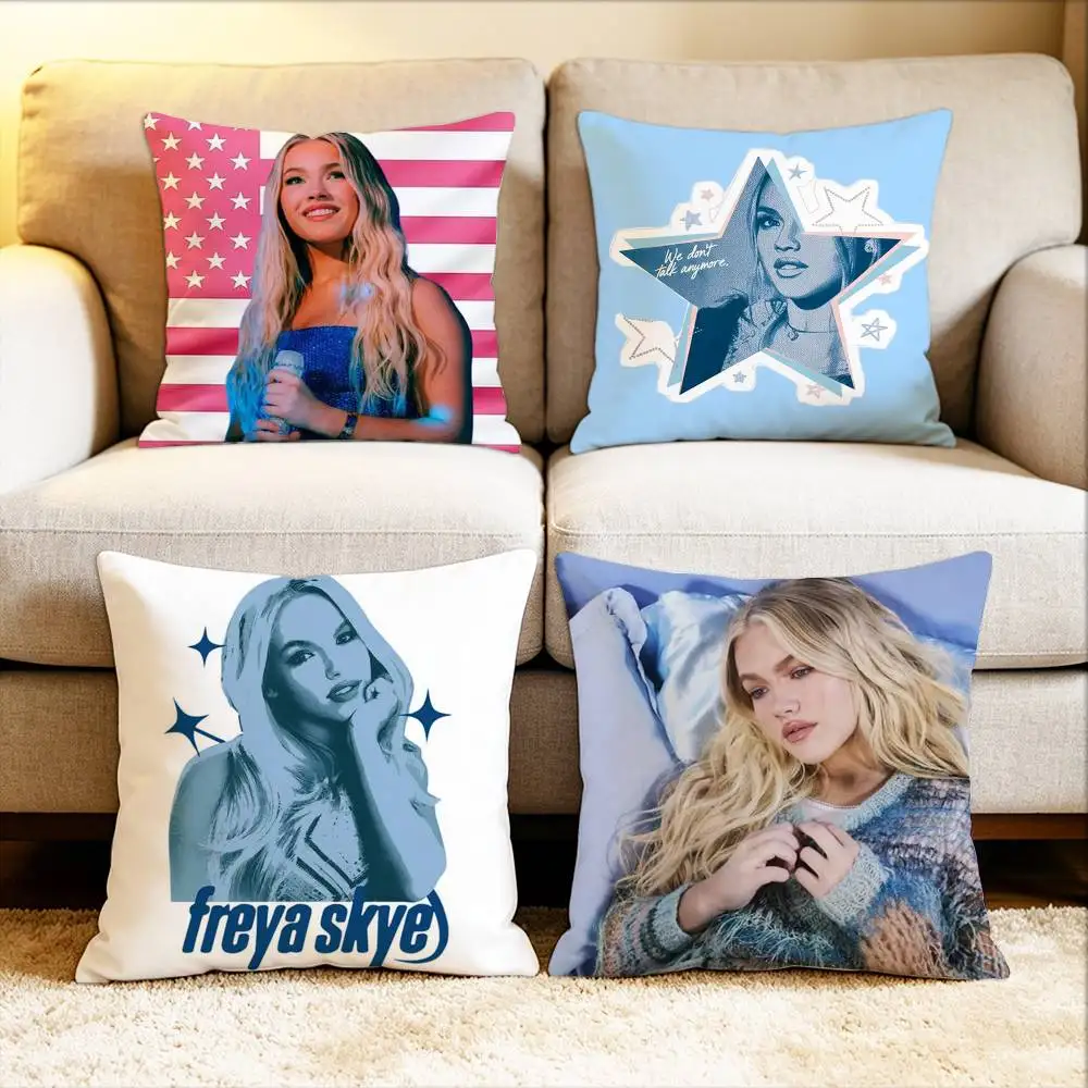 

F-Freya S-kye Singer Various Sizes Square Pillow Case For Car Home Bedchamber Decor