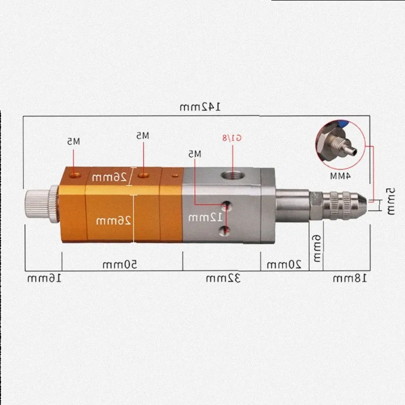 MY-2626 UV Dispensing Valve Anti-Drip Silicone Valve Suck Back Epoxy Silicone Resin Glue Pneumatic Precision Dispensing Valve