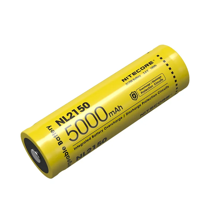 Imagem -03 - Li-ion Bateria Recarregável 5000mah 3.6v 18wh Descarga Sobrecarga Circuitos de Proteção Nitecore-nl2150 21700