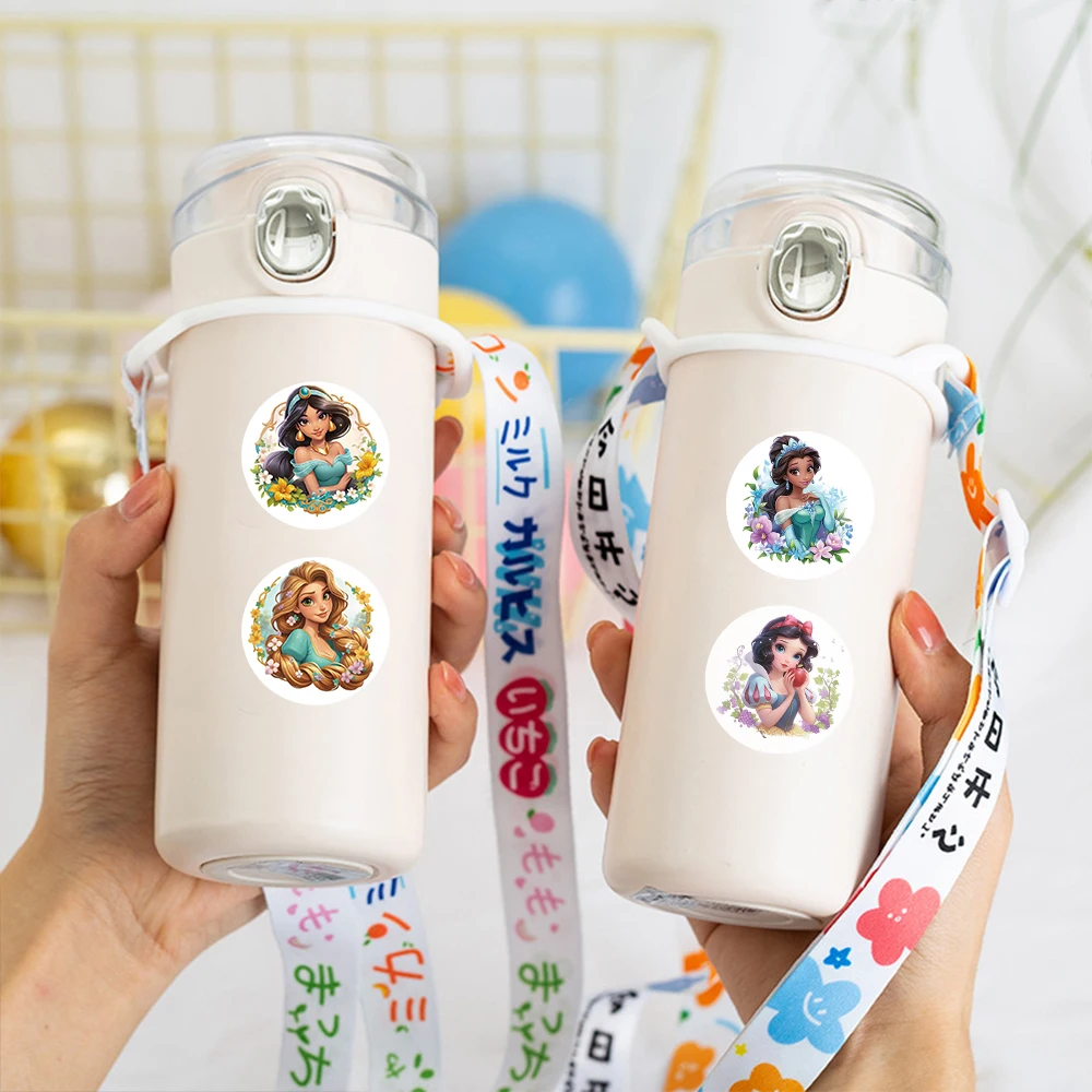 

500PCS Cartoon Disney Princess Sealing Stickers Cute Anime Decoration Decal DIY Laptop Phone Aesthetic Sticker Kid Toy Gift