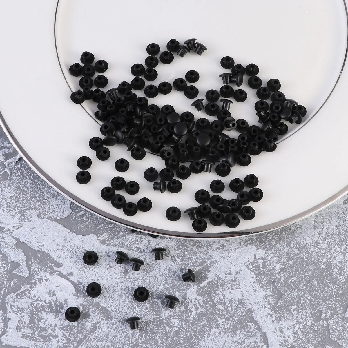 100 pcs 5Mm Screw Covers Decorative Caps For Cabinet Door Drawer Window Plastic Finishing Caps Screw Cabinet Hinge Cover Door