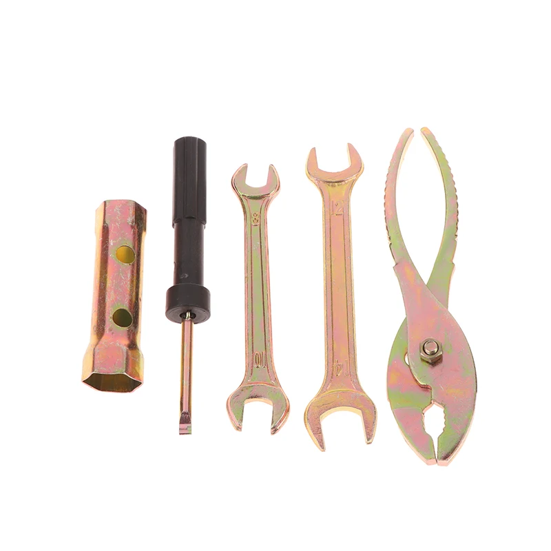 1 Set Aluminum Alloy Motorcycle Repair Tool Motorcycle Spark Plug Spanner Wrench Socket Tool Kit Pliers Wrenches Screwdrive