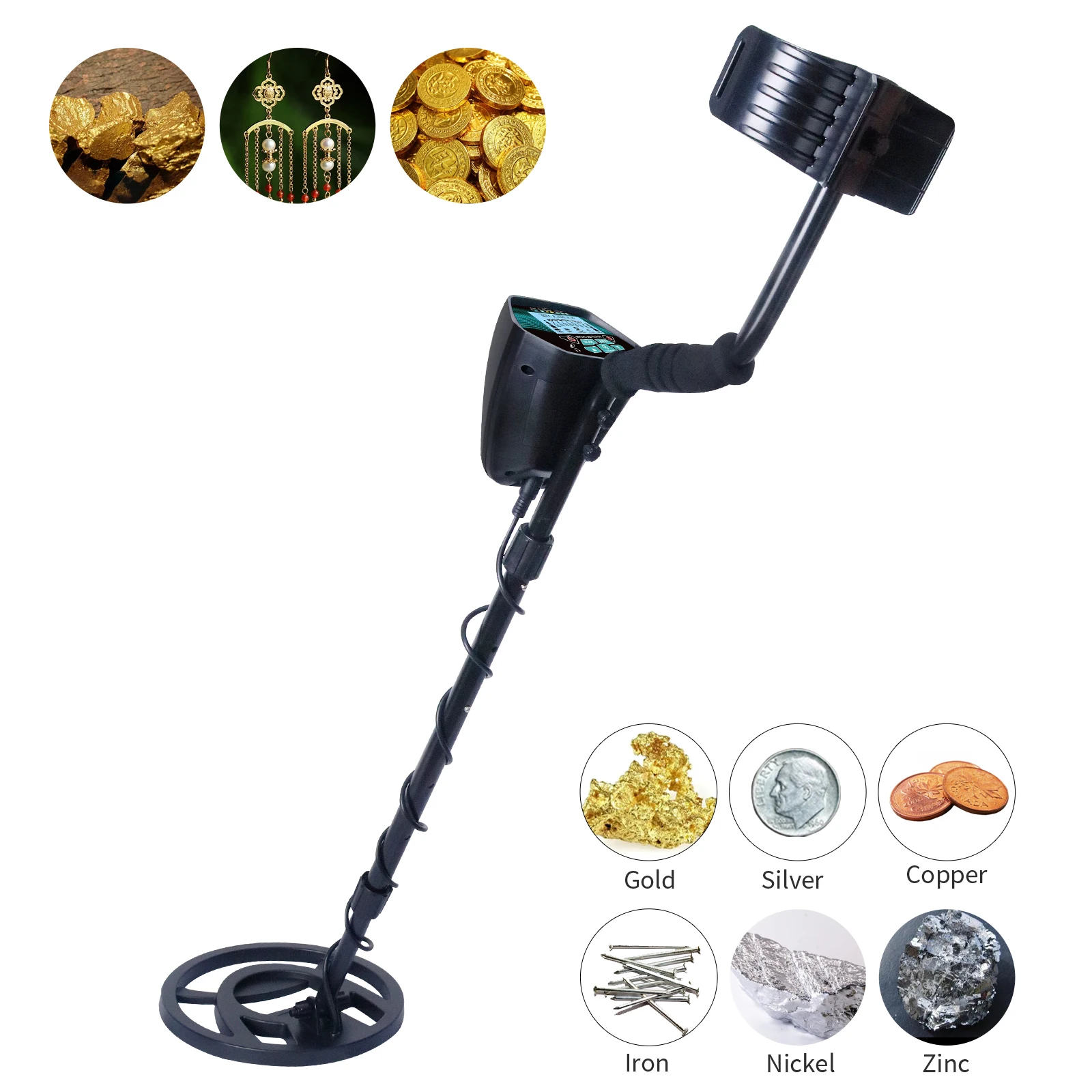 Underground Metal Detector GT620G High Sensitivity Liquid Crystal Professional Gold Hunter Circuit  Waterproof Coil