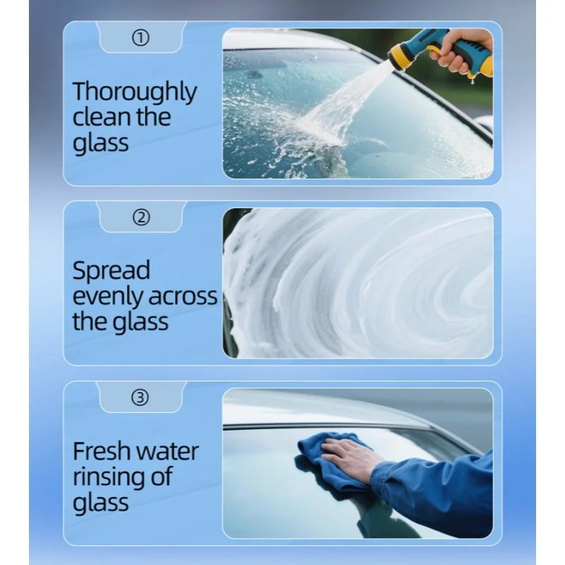 Car Glass Oil Film Remover Automotive Glass Sponge Cleaning Brush Front Inner Windshield Glass Oil Film Cleaner For Car Cleaning