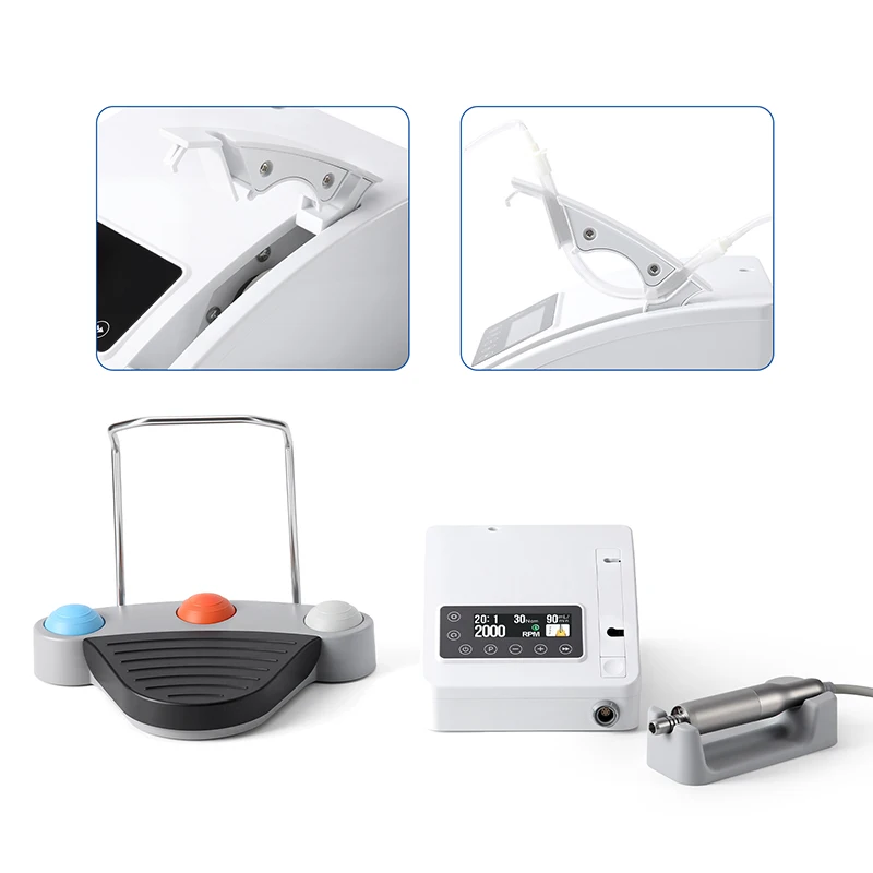 AZDENT Dentalimplantatmotor, bürstenloses chirurgisches Implantatsystem, LED-Touchscreen, 8 Programme, elektrisches System für Knochenchirurgie – Detail 9