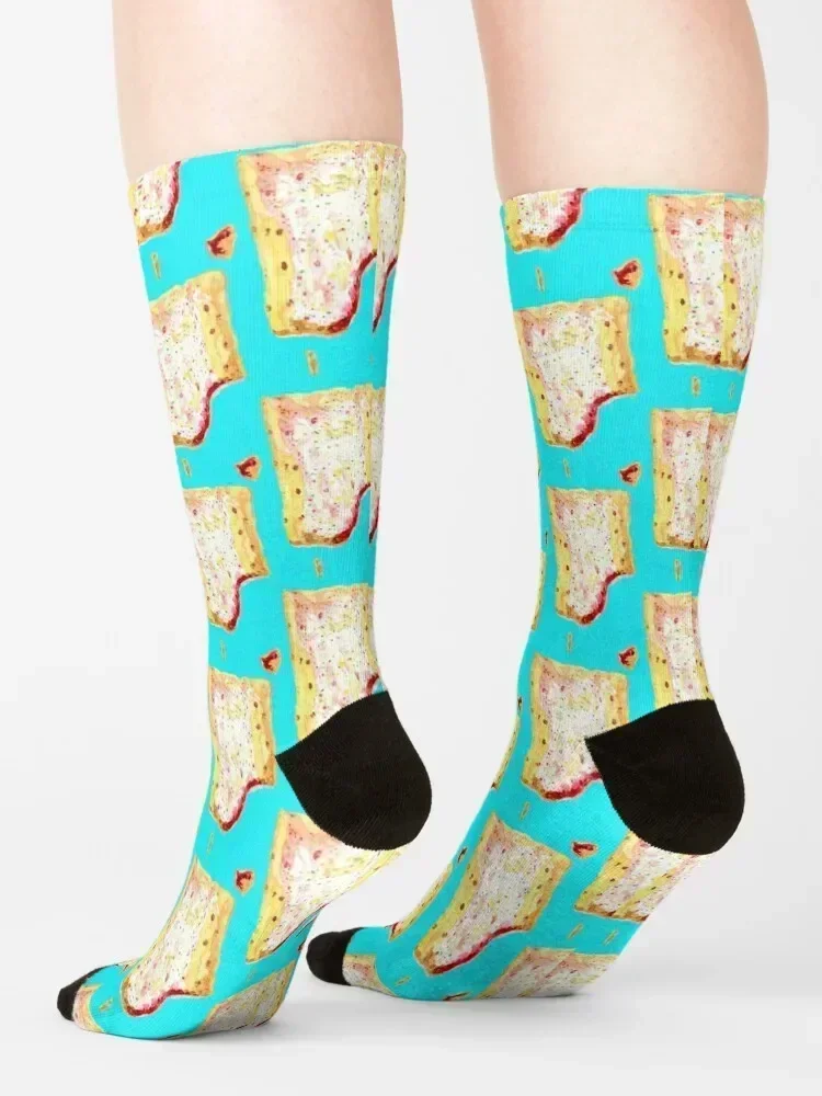 Watercolour Strawberry Pop Tart Socks kids tennis Children's cool Male Socks Women's