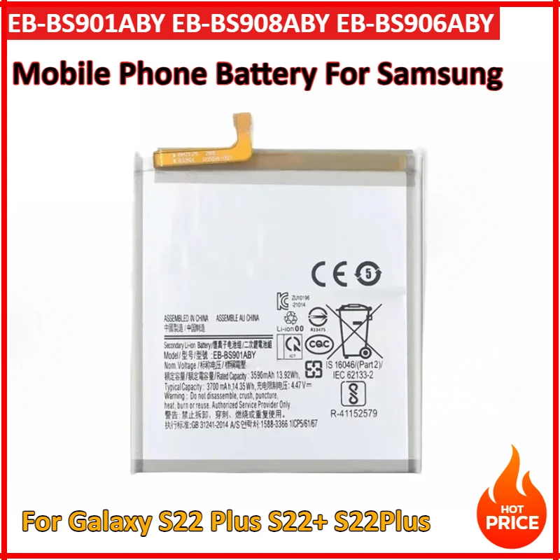 

Mobile Phone Batteries EB-BS901ABY EB-BS908ABY EB-BS906ABY Battery For Samsung Galaxy S22 Plus/Ultra S22+ S22Plus S22Ultra