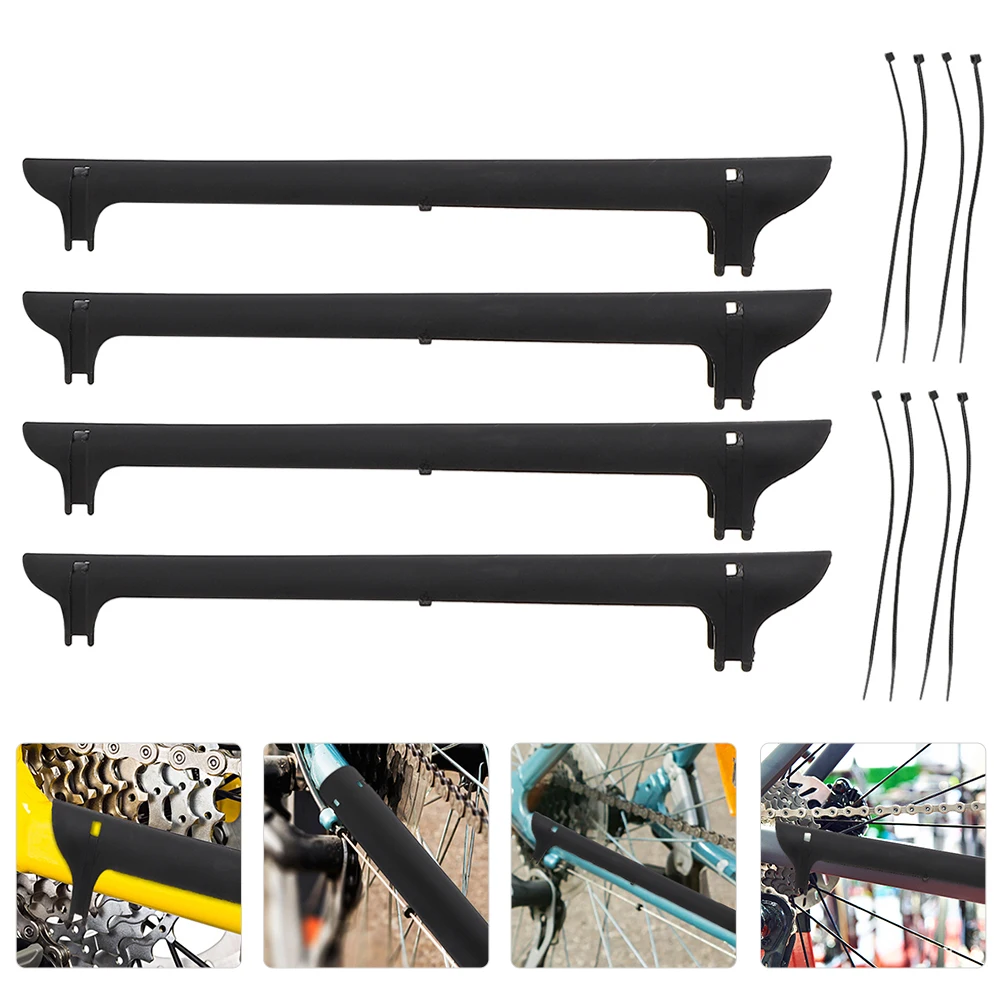 

8 Sets Bike Protector Cover Durable Plastic Frame Guard For Mountain Road Bikes Scratch Resistant Reusable Chain Sticker Guard