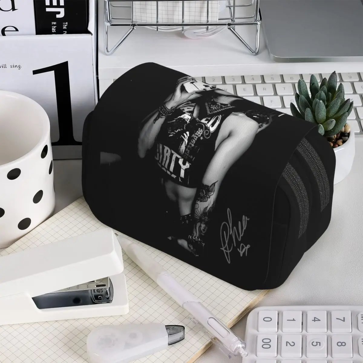 

Пенал для ручек и карандашей Rhea Ripley Skull Wrestling для детей, школьный пенал-коробка, сумка для канцелярских принадлежностей, держатель для ручек