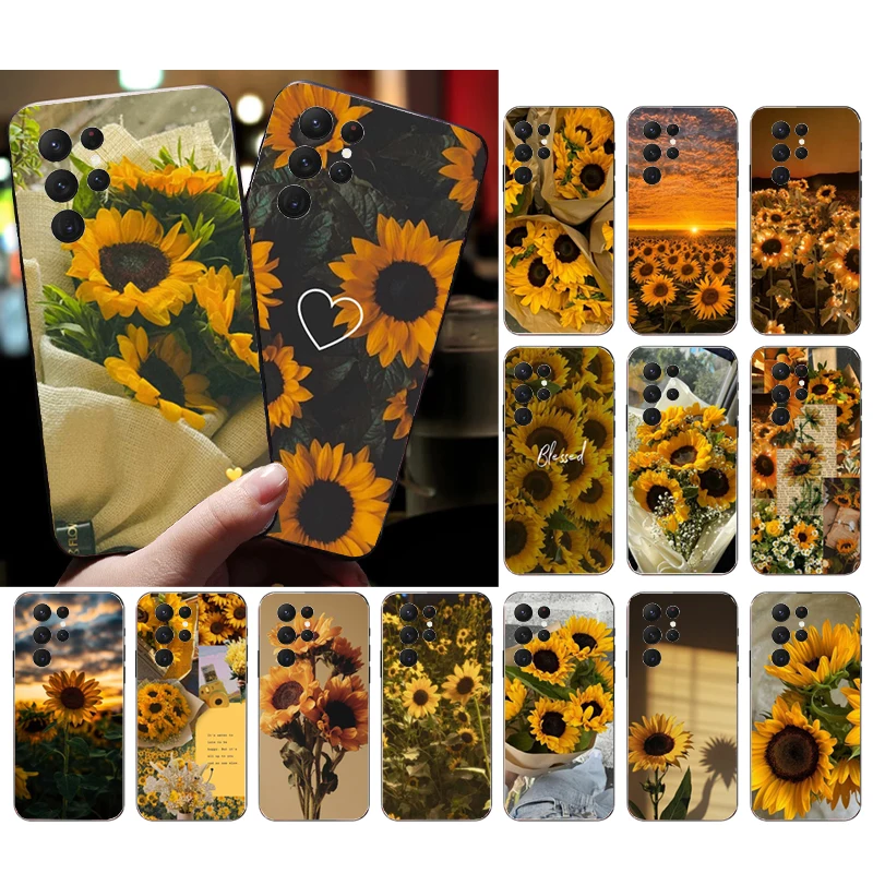 

Phone Case For Samsung Galaxy S26 S25 S24 S23 S22 Ultra S23 S22 S25 Plus S24FE S23FE S26Edge Sunflower