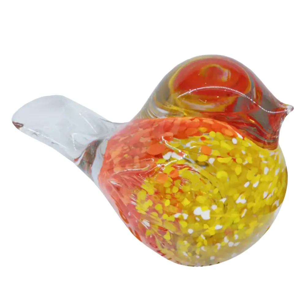 

Colorful Glass Bird Decor Exquisite Handcrafted Desktop Ornament Creative Small Bird Shaped Craft for Home Office Interior