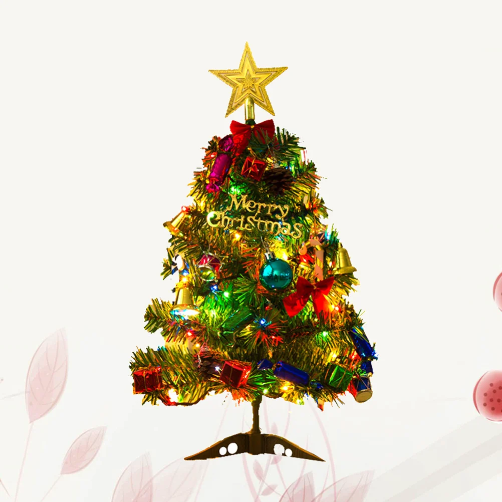 

50Cm Christmas Tree Package Premium Artificial LED Optic Design with Sturdy Base Holiday Decorations Indoor Use