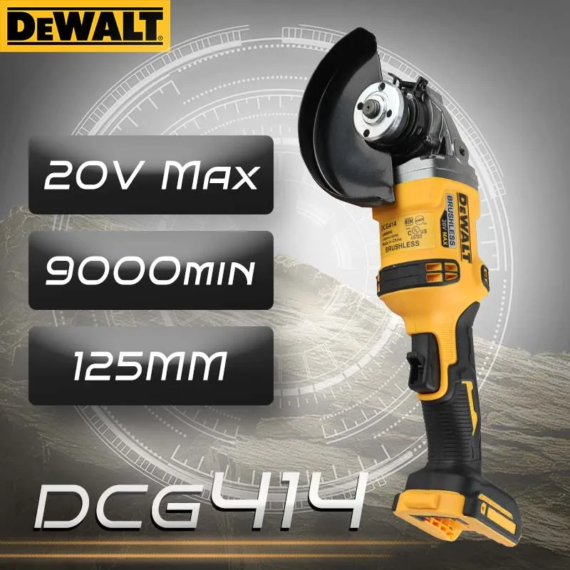 مطحنة زاوية Dewalt DCG414 18V Max XR بدون فرش - 125 مم، 8800 دورة في الدقيقة، قطع وتلميع للمعادن/الخشب/الأنابيب