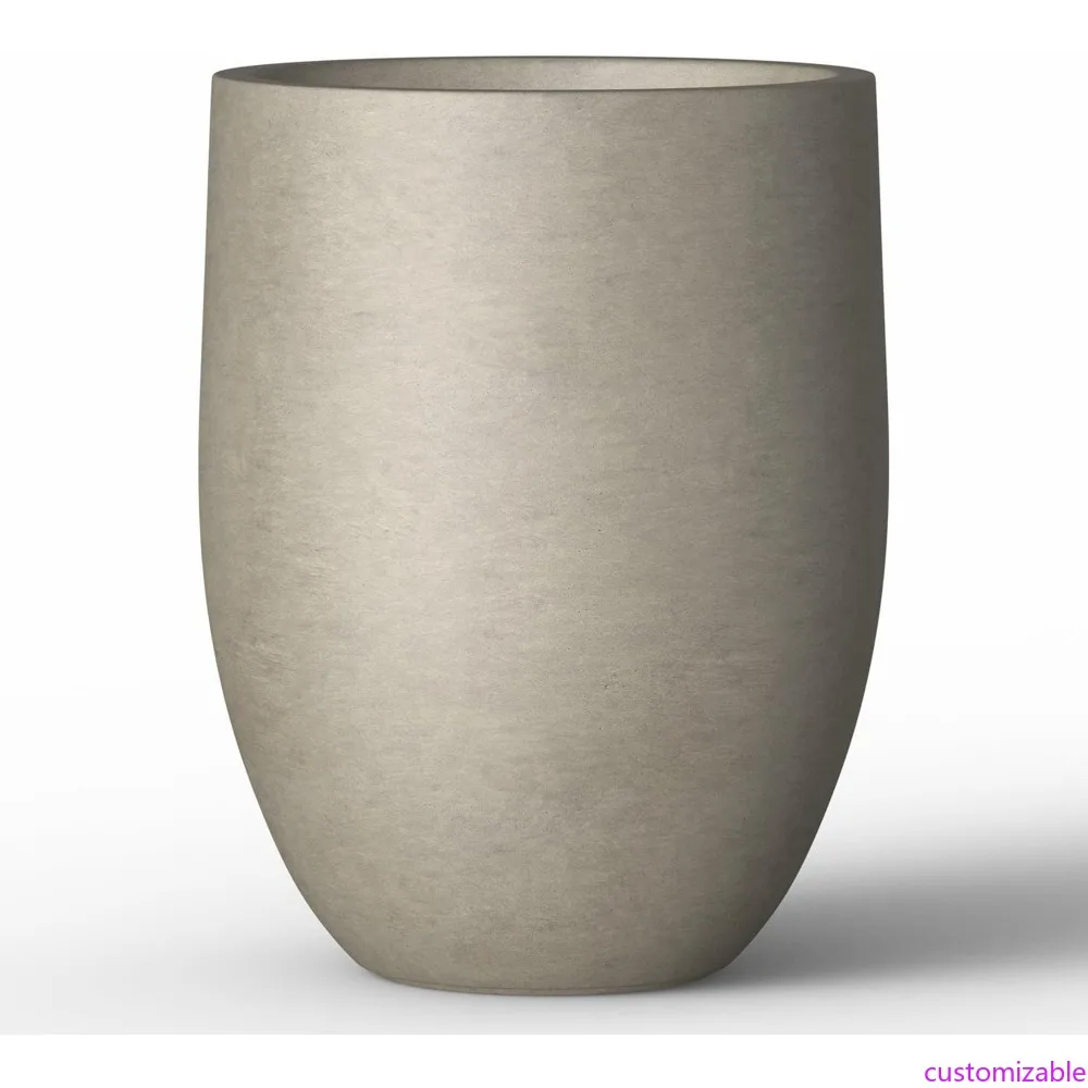 

Kante 21,7-дюймовый состаренный бетонный горшок для внутреннего и наружного использования — большой горшок с дренажем для посадки цветов, деревьев и