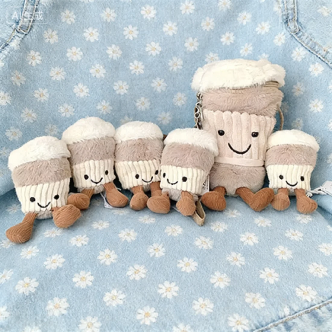 

Плюшевая игрушка-кукла, кофейная чашка, брелок, подвеска, милая сумка-кукла