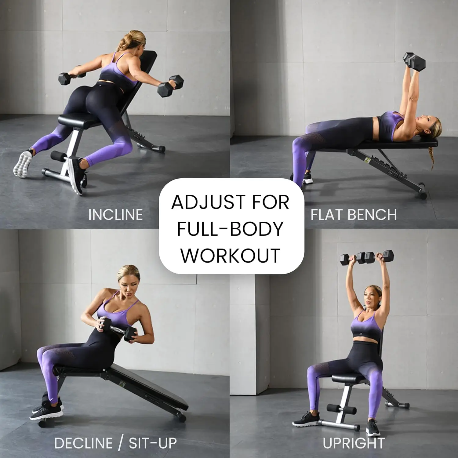 5 In 1 Weight Bench Home Gym Adjustable Foldable