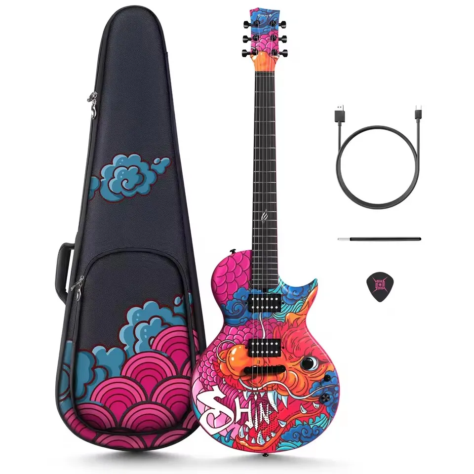 Enya Electric Guitar Shinichi Kobayashi Signature Loong Nova Go Sonic Smart Electric Carbon Fiber Guitarra Dragon